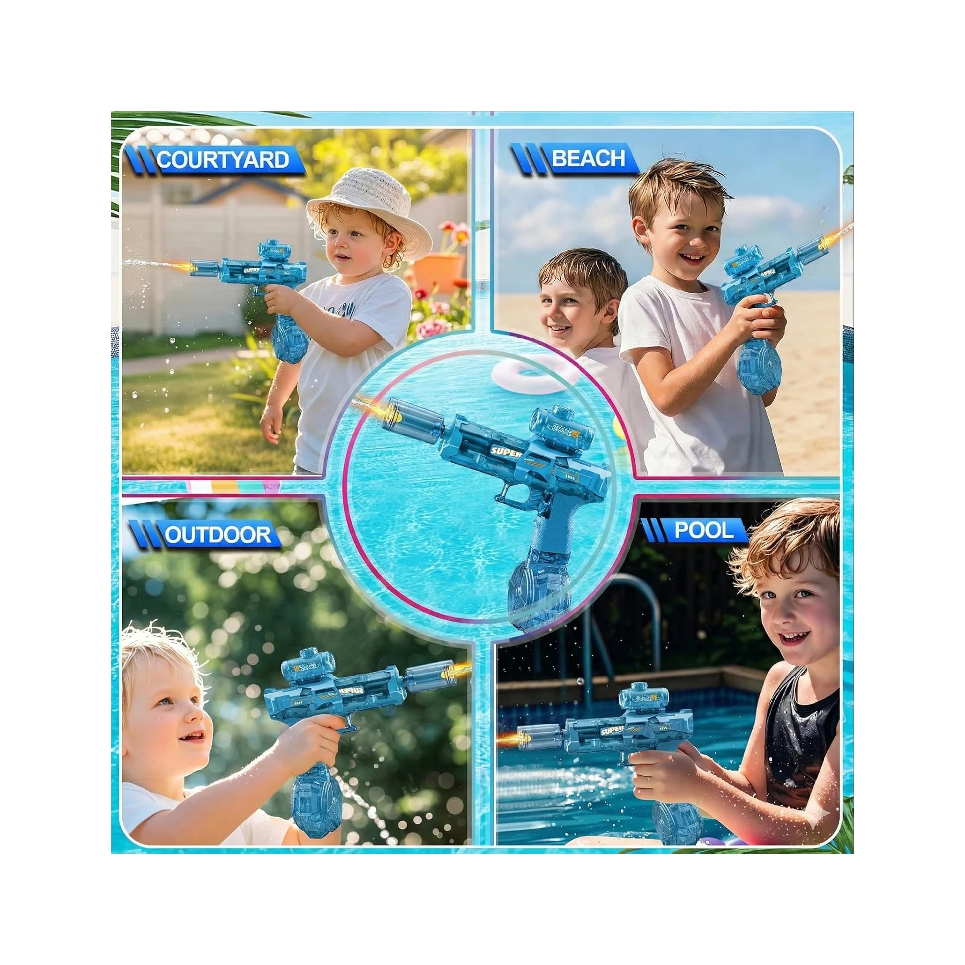 LED Electric Water Blaster for Kids & Adults | Automatic Water Gun