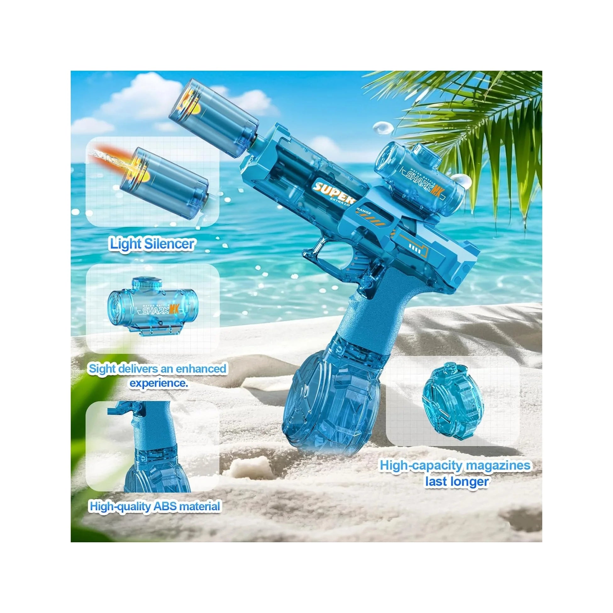 LED Electric Water Blaster for Kids & Adults | Automatic Water Gun